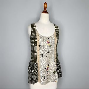Anthropologie TINY Mixed Print Tank Top Size Small